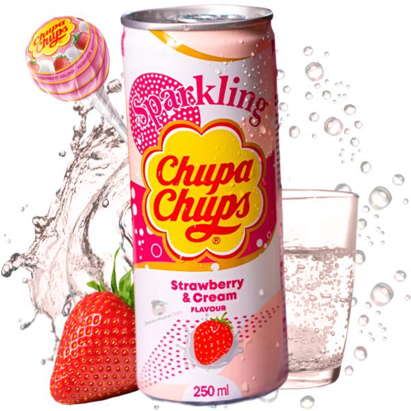 Refresco Chupa Chups sabor a fresa y crema