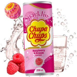 Refresco Chupa Chups sabor a frambuesa y crema