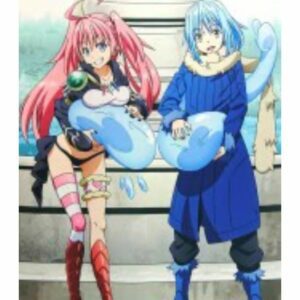 Póster de tela de Milim Nava y Rimuru Tempest de Tensei Shitara Slime Datta Ken