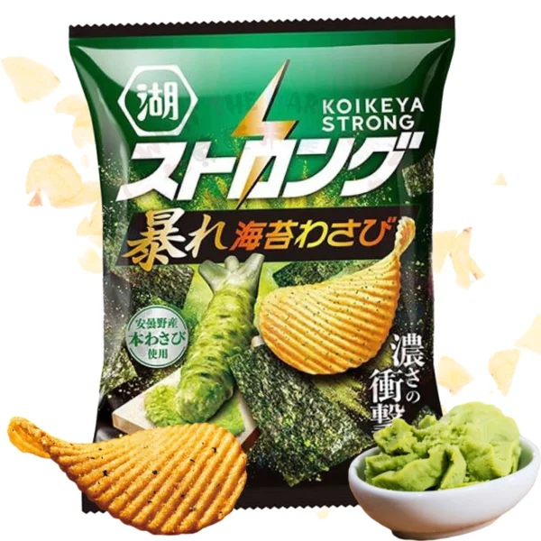 Patatas Koikeya Strong Sabor Wasabi y Alga Nori