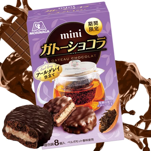 Mini Pastel Morinaga de Chocolate y Crema Earl Grey
